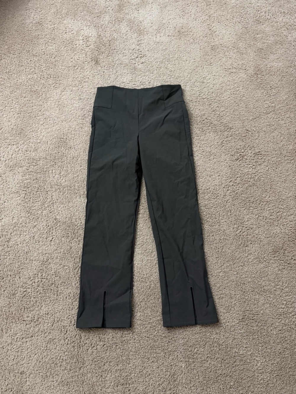 Athleta Wander Slim Straight Crop Pants Grey Size 10 Stretch Back Zipper 405534 - Picture 2 of 6